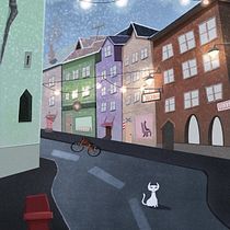 a cold cozy night . Traditional illustration, Digital Illustration, and Concept Art project by layth_bakr99 - 11.17.2022