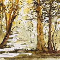 My project for course: Dreamy Watercolor Landscapes: Paint with Light. Pintura, e Pintura em aquarela projeto de Katarina Ångström - 18.11.2022