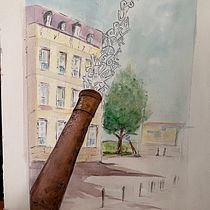 Mon projet du cours : Dessin architectural à l’aquarelle et à l’encre. Sketching, Drawing, Architectural Illustration, Sketchbook & Ink Illustration project by freddie33 - 11.17.2022