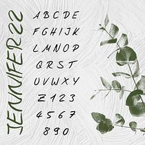 Mein Abschlussprojekt für den Kurs: Typografie-Design: Digitalisiere deine Handschrift. Een project van  Ontwerp, Grafisch ontwerp, T, pografie, T y pografisch ontwerp van Jennifer Lange - 18.11.2022