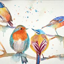 My project for course: Artistic Watercolor Techniques for Illustrating Birds. Traditional illustration, Watercolor Painting, Realistic Drawing, and Naturalistic Illustration project by Thilini Ranaweera - 11.18.2022