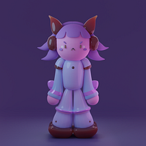 Meu projeto do curso: Criação de personagens Kawaii em 3D com Blender. Een project van Traditionele illustratie, Ontwerp van personages, Digitale illustratie,  3D-modellering y Manga van sofiacortes - 14.11.2022