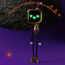 Mi proyecto del curso: Introducción al diseño y modelado 3D con Blender. Motion Graphics, Character Design, Product Design, and 3D Modeling project by Valentina Camacho Vergel - 11.09.2022