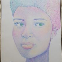 My project for course: Vibrant Portrait Drawing with Colored Pencils. Drawing, Portrait Drawing, Sketchbook, and Colored Pencil Drawing project by Porscha Cox - 11.18.2022