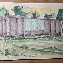 My project for course: Expressive Architectural Sketching with Colored Markers. Sketching, Drawing, Architectural Illustration, Sketchbook & Ink Illustration project by Helena Gretchen Rönneburg - 11.19.2022