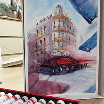 My project for course: Architectural Sketching with Watercolor and Ink. Sketching, Drawing, Watercolor Painting, Architectural Illustration, Sketchbook & Ink Illustration project by Stefka Rangelova - 11.10.2022