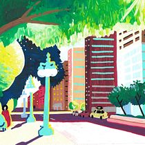 My project for course: Drawing with Acrylic Markers: Capture your Favorite Scene. Projekt z dziedziny Sketching,  R, sunek, Malarstwo akr, lowe,  R, sunek architektoniczn i Sketchbook użytkownika Phan - 19.11.2022