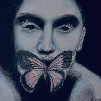 Metamorphosis- Mein Abschlussprojekt für den Kurs: Kreatives Porträt in Chiaroscuro mit Bleistift. Un projet de Illustration traditionnelle, Dessin au cra, on, Dessin de portrait, Dessin artistique, Dessin aux cra, ons de couleur , et Peinture gouache de Sabrina Wohlfeil - 20.11.2022