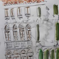 Mon projet du cours : Esquisses d'architecture expressives aux feutres de couleur. Sketching, Drawing, and Architectural Illustration project by lucie67 - 11.20.2022