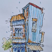 Mein Abschlussprojekt für den Kurs: Expressive Architekturskizzen mit Markern. Sketching, Drawing, Architectural Illustration, Sketchbook & Ink Illustration project by Manfred Immler - 11.20.2022