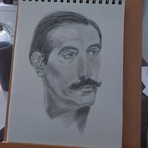 Mi proyecto del curso: Retrato realista al carboncillo. Ilustração tradicional, Artes plásticas, Desenho, Desenho de retrato, e Desenho realista projeto de zgomezal - 20.11.2022