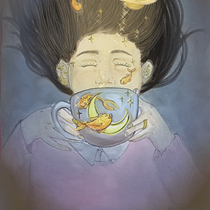 Mi proyecto del curso: Técnicas de acuarela para ilustraciones de ensueño. Traumkaffee- Constanza Kuch. Projekt z dziedziny Trad, c, jna ilustracja,  R, sunek, Malowanie akwarelą, Ilustracja w i dawnicza użytkownika Constanza Kuch - 17.11.2022