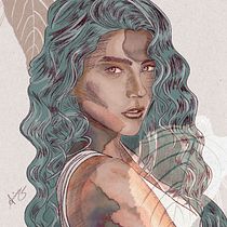 My project for course: Illustrated Portraits with Procreate. Ilustração tradicional, Ilustração vetorial, Ilustração digital, e Desenho de retrato projeto de Anix Nora - 21.11.2022