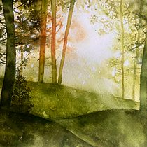 Mi proyecto del curso: Paisajes de ensueño con acuarela: plasma la luz. Pintura, e Pintura em aquarela projeto de micaela_coronel - 21.11.2022