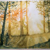 My project for course: Dreamy Watercolor Landscapes: Paint with Light. Pintura, e Pintura em aquarela projeto de Anna - 21.11.2022