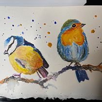 My project for course: Artistic Watercolor Techniques for Illustrating Birds. Watercolor Painting, Traditional illustration, Realistic Drawing, and Naturalistic Illustration project by bronwyngsutherland - 11.22.2022