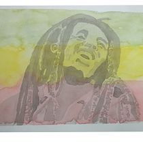 Bob Marley en tinta china con acuarela. Ilustração tradicional, Artes plásticas, Desenho e Ilustração com tinta projeto de Juan Carlos Woll Buse - 22.11.2022