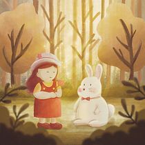 Little girl in forrest. Un progetto di Illustrazione tradizionale e Illustrazione digitale di windbell.st - 21.11.2022