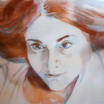 Mój projekt z kursu: Portret artystyczny akwarelami. Fine Arts, Painting, Watercolor Painting, and Portrait Drawing project by Agnieszka Górka - 11.21.2022