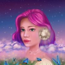 Mi proyecto del curso: Retratos digitales de fantasía con Photoshop. Ilustração tradicional, Desenho, Ilustração digital, Desenho de retrato, Desenho digital, e Pintura digital projeto de Miriam JT - 22.11.2022