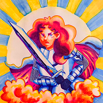Mary, the Knight. Un projet de Illustration traditionnelle, Peinture, B, e dessinée , et Théorie des couleurs de Julia Maria Maia - 14.09.2022