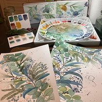 My project for course: Artistic Floral Watercolor: Connect with Nature. Ilustração tradicional, Pintura, Pintura em aquarela e Ilustração botânica projeto de janine - 19.11.2022