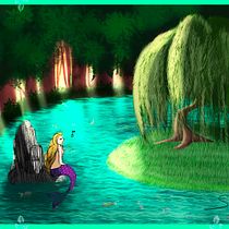 The mysterious lake. Ilustração tradicional, Ilustração digital, e Desenho digital projeto de Elisa Shadow - 23.11.2022