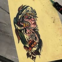 Mi proyecto del curso: Tatuaje artístico full color. Traditional illustration, Drawing, Digital Illustration, Tattoo Design, and Digital Drawing project by Dan Serrano - 11.24.2022