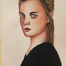 My project for course: Watercolor Portrait from a Photo. Traditional illustration, Watercolor Painting, and Portrait Drawing project by Anna-Maria Säntti - 11.24.2022