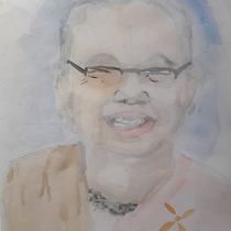 My project for course: Illustrated Portrait in Watercolor. Un projet de Illustration traditionnelle, Beaux Arts, Peinture, Dessin, Aquarelle, Dessin de portrait , et Dessin artistique de saikyalsintun - 24.11.2022