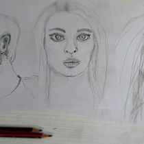 Mi proyecto del curso: Sketchbook de retrato: explora el rostro humano. Sketching, Drawing, Portrait Drawing, Artistic Drawing, and Sketchbook project by Alicia Cytrynblum - 11.24.2022