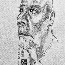 Self Portrait. Ilustração tradicional, Desenho, e Desenho de retrato projeto de Chia Kwek Fah - 25.11.2022