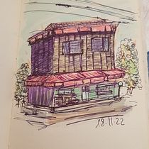 Il mio progetto del corso: Disegno architettonico espressivo con pennarelli colorati. Sketching, Drawing, Architectural Illustration, Sketchbook & Ink Illustration project by Cintia Faraco - 11.18.2022
