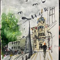 My project for course: Architectural Sketching with Watercolor and Ink. Sketching, Drawing, Watercolor Painting, Architectural Illustration, Sketchbook & Ink Illustration project by Adil B. - 11.15.2022