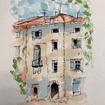 Mon projet du cours : Esquisses d'architecture expressives aux feutres de couleur. Sketching, Drawing, Architectural Illustration, Sketchbook & Ink Illustration project by sandrine_13 - 11.25.2022