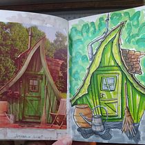 My project for course: Expressive Architectural Sketching with Colored Markers. Sketching, Drawing, Architectural Illustration, Sketchbook & Ink Illustration project by Jessica Llusia - 11.25.2022