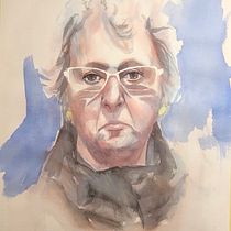 Mi proyecto del curso: Retrato artístico en acuarela. Fine Arts, Painting, Watercolor Painting, and Portrait Drawing project by rojoes18 - 11.25.2022