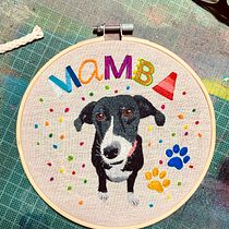 Meu projeto do curso: Needle painting para principiantes. Embroider, Naturalistic Illustration, and Textile Design project by Calu Corazzi - 07.19.2021