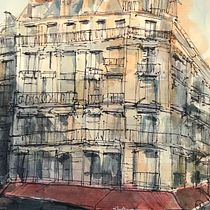 My project for course: Architectural Sketching with Watercolor and Ink. Sketching, Drawing, Watercolor Painting, Architectural Illustration, Sketchbook & Ink Illustration project by zhengnan1206 - 11.25.2022