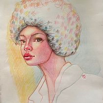 My project for course: Vibrant Portrait Drawing with Colored Pencils. Drawing, Portrait Drawing, Sketchbook, and Colored Pencil Drawing project by Anna-Maria Säntti - 11.26.2022