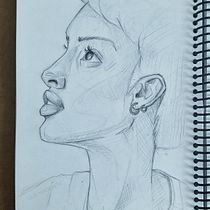 Meu projeto do curso: Caderno de retratos: explore o rosto humano. Sketching, Drawing, Portrait Drawing, Artistic Drawing, and Sketchbook project by Deb - 11.26.2022