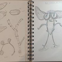 Mi proyecto del curso: Sketchbook de naturaleza fantástica: dibuja criaturas de otro mundo. Pencil Drawing, Drawing, Watercolor Painting, Sketchbook, and Naturalistic Illustration project by Gloria Candioti - 11.26.2022