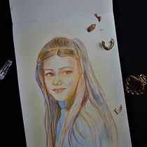 My project for course: Vibrant Portrait Drawing with Colored Pencils. Drawing, Portrait Drawing, Sketchbook, and Colored Pencil Drawing project by Fiona Jones - 11.26.2022