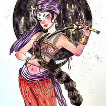 ARABY :Mi proyecto del curso: Personajes fantásticos con tinta y acuarela. Traditional illustration, Character Design, Pencil Drawing, Drawing, Watercolor Painting & Ink Illustration project by aline - 11.28.2022