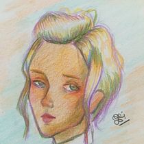 Mi proyecto del curso: Dibujo de retratos llamativos con lápices de colores. Drawing, Portrait Drawing, Sketchbook, and Colored Pencil Drawing project by N TRUJILLO - 11.26.2022