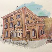 Mijn project van de cursus: Creëer expressieve architecturale schetsen met kleurstiften. Sketching, Drawing, Architectural Illustration, Sketchbook & Ink Illustration project by prettypearl - 11.27.2022