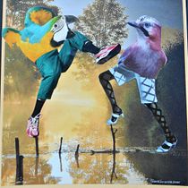 Mon projet du cours : Techniques mixtes d'illustration pour stimuler l'imaginaire. Traditional illustration, Fine Arts, Collage, Drawing, Acr, and lic Painting project by Sylvie Franck - 11.27.2022