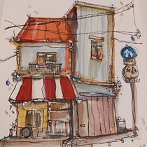 Inspire by Albert Kiefer - Dank U Wel. Sketching, Drawing, Architectural Illustration, Sketchbook & Ink Illustration project by estiarte11 - 11.27.2022