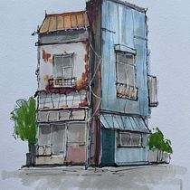 My project for course: Expressive Architectural Sketching with Colored Markers. Sketching, Drawing, Architectural Illustration, Sketchbook & Ink Illustration project by kurki731 - 11.28.2022