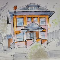 My project for course: Expressive Architectural Sketching with Colored Markers. Sketching, Drawing, Architectural Illustration, Sketchbook & Ink Illustration project by Dustin Resch - 11.28.2022